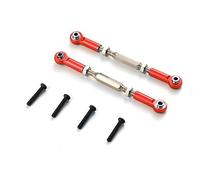 Zymoplas 2pcs/set Front/Rear Steering Link Rod For AXIAL 1/10 Rock Racer AX90026 for Off-Road Crawler Desert Buggy Upgraded Parts, Red