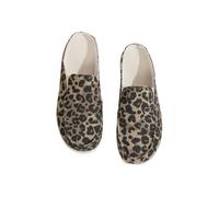 Zymoplas 2pcs/Set Womens Clogs Mules with Soft and Wear-Resistant Fabric for Travel Cloth for Female Women's Clogs & Mules, Leopard, 38.1