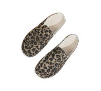 Zymoplas 2pcs/Set Womens Clogs Mules with Soft and Wear-Resistant Fabric for Travel Cloth for Female Women's Clogs & Mules, Leopard, 41.1