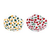 Zymoplas 2piece Soup Bowls with Handles Microwave Soup Mug with Lid Set of 2pcs Anti-Scald Holders Cloth Microwave Plate Warmers, B