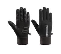 Zymoplas 2x Stay Warm And Dry With Waterproof Gloves For Skiing And Cycling Polyester Waterproof Bicycle Gloves Outdoor, Black