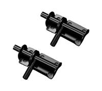 Zymoplas 2X Sturdy Spring Latch with Polished Durable and Practical Stainless Steel Latch Stainless Steel Cupboard, A-Style Black