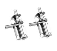 Zymoplas 2X Sturdy Spring Latch with Polished Durable and Practical Stainless Steel Latch Stainless Steel Cupboard, A-Style Silver