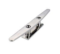 Zymoplas 316 Stainless Steel Cleat Boat Base Bollard Mount Rope Marine Mooring Yacht Dock Hardware Tie Flat Deck Pull Duty, 8INCH