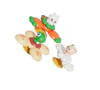 Zymoplas 3piece Toy Baby Non-toxic Odorless Skin-friendly Easy To Grasp ABS-free TPE Bathing Sucker for Spinner for Spinner Toy, 3D cute pet