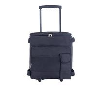 Zymoplas 43L Bag with and Pull Rod Capacity Camping Cooler Portable Multi - Picnic PP Waterproof Durable for Outdoor Camping, black