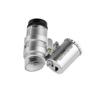 Zymoplas 45X Pocket Microscope Foldable Portable Replacing Battery Powered Optical Lens LED On/Off Switch Magnifier Tool