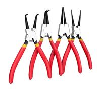 Zymoplas 4X Non-Slip Mini Snap Ring Pliers Set for Versatile Internal and External Circlip Handling Carbon Steel Retaining Clips