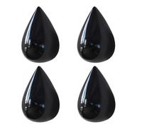 Zymoplas 4X Sturdy Construction Wall Mounted Coat Hanger with Creative Water Drop Hooks Resin Wall Decoration Wide Range of Uses, Black L
