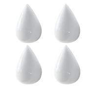 Zymoplas 4X Sturdy Construction Wall Mounted Coat Hanger with Creative Water Drop Hooks Resin Wall Decoration Wide Range of Uses, White L