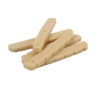 Zymoplas 5 Pieces 42mm 6 Strings Acoustic Guitar Bone Bridge Lightweight Good Intonation Clarity Wear-resistant Upper Saddle Nut Folk