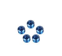 Zymoplas 5 Pieces Mountain Bike Single Speed Chainwheel Mounting Bolts Bicycle Aluminum Alloy Crankset Screws Replacing Parts, Blue