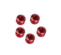 Zymoplas 5 Pieces Mountain Bike Single Speed Chainwheel Mounting Bolts Bicycle Aluminum Alloy Crankset Screws Replacing Parts, Red
