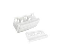 Zymoplas 50Pcs Plastic Eyelash Trays for Makeup Artists and Beauty Salons Lashes Holder, Clear Rectangle