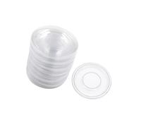 Zymoplas 50Pcs Plastic Eyelash Trays for Makeup Artists and Beauty Salons Lashes Holder, Clear Round
