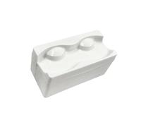 Zymoplas 50Pcs Plastic Eyelash Trays for Makeup Artists and Beauty Salons Lashes Holder, White Big Eye