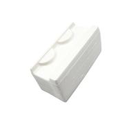 Zymoplas 50Pcs Plastic Eyelash Trays for Makeup Artists and Beauty Salons Lashes Holder, White Rectangle