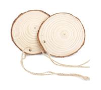 Zymoplas 50pcs Wood Slices Universal Blank Simple Circular Unfinished Pieces Crafting Make Accessory Tags Slice Material