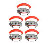 Zymoplas 5pcs Sturdy Pot Lid Handle With Silicone Ring Kitchen Helper Stainless Steel Kitchen Accessories Cookware Pan, type+3