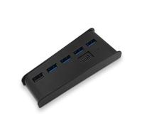 Zymoplas 6-in-1 Multiport Game Console USB 2.0 Hub Fast Speed Driver Free Portable Type-c Adapter Consoles USB-C Plastic Converter, Black