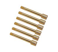 Zymoplas 6pcs Brass Electric Guitar Tremolo Bridge Saddle Clamp String Screws Durable and Efficient, Golden