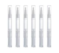 Zymoplas 6pcs/set Cuticle Oil Nail Polish Pen - Natural Beauty Anytime Anywhere Plastic Transparent Twist Pens