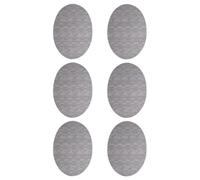 Zymoplas 6piece Waterproof Place Mats Easy Wash Durable Elegant Non-Slide for Home and Restaurant Plastic Non- Slide Place Mat, Silver Gray, 45 * 32.5cm