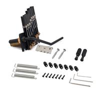 Zymoplas 7-string Headless Guitar Fretboard Tail Piece Vintage Metal Tremolo Bridge with Screws Nuts Spare Parts Supplies