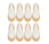Zymoplas 8pieces Eco-Friendly and Durable Sock Style Ball of Foot Cushions for Comfort Relieving Foot Fatigue Shoe Pads Socks, Skin Color