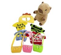 Zymoplas 9pack/lot Capybara Squeeze Toy Car Squeeze For Stress Relief Plush Chefs Dressup Capybara Plush Pillow Snackles Capybara