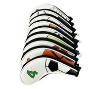 Zymoplas 9pcs Golf Club Head Cover Irons Long Neck Headcover Protector with Numbers Durable and Stylish