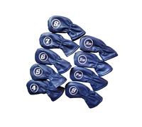 Zymoplas 9pcs/set Iron Head Cover With Elastic Band Closure For Secure Fit On Golf Clubs Golf Iron Head Cover PU Headcover