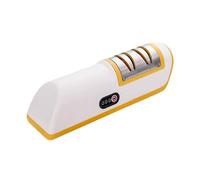 Zymoplas ABS Fast for Knife Sharpener Quick Sharpening Electric Knife UK Portable with Two-Stage Hatori Diamond Rolling, Yellow