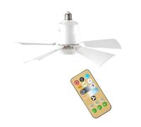 Zymoplas ABS Wireless Fan With Speeds For Home Flame-retardant For Ceiling Led Light ABS Durable Dimming Fan Light Wireless, white