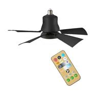 Zymoplas ABS Wireless Fan With Speeds For Home Flame-retardant For Ceiling Led Light ABS Durable Dimming Fan Light Wireless, black