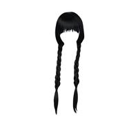 Zymoplas Addams Wig Wide Application Easy To Wear Good Gifts For Cosplayers Silk Long Black Braided Wednesday Wigs Pigtails Wig