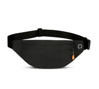 Zymoplas Adjustable Waist Bag with Zipper Stylish and Fashionable Large Capacity for Running and Hiking Versatile Premium, Black