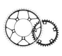 Zymoplas Alloy Bicycle Crankset Portable Stylish Anodized Professional 110BCD Cycle Cranksets Replacing Outdoor Biking Part, 36T and 52T