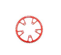 Zymoplas Aluminum Alloy Hollow out Link Ring Chainwheel Chainset Repair parts CNC Processing for Bicycle Crank Accessories, Red, 54T