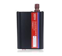 Zymoplas Automobile Converter 300W Sine Wave DC 12V to AC 230V Built-in Fan Boat Camping Travelling Emergency Inverter with Clip, Black