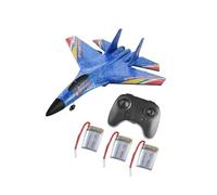 Zymoplas Awesome 4G SU27 Remote Control Aircraft Ready to Fly for Kids Realistic, Blue 3 Batteries