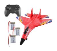 Zymoplas Awesome 4G SU27 Remote Control Aircraft Ready to Fly for Kids Realistic, Red 3 Batteries