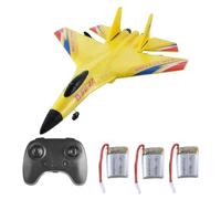 Zymoplas Awesome 4G SU27 Remote Control Aircraft Ready to Fly for Kids Realistic, Yellow 3 Batteries