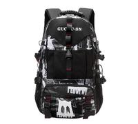 Zymoplas Backpack For And Sports Water-resistant Oxford Fabric Cloth Fishing Bag Backpack Outdoor, black and white