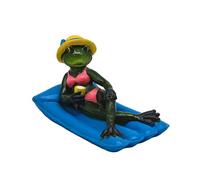 Zymoplas Balcony Floating Frogs, Pond Decoration, Quiet for a Balcony, Resin Frog, Miniature Pond Decoration, Resin Frogs, Type+5