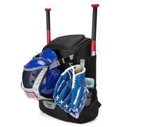 Zymoplas Baseball Backpack Pink Softball Bag Lightweight Oxford Cloth for Safe Gear Storage Polyester Baseball Bag Including Bats, Black