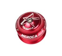 Zymoplas Bike Bearing Headset Lightweight Tapered Front Fork Threadless Sturdy Press-in Sealed Top Caps Covers Bowl Group, Red