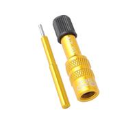 Zymoplas Bike Fork for Schrader Valve Adapter for Mountain Bicycle Easy-to and Reliable, Gold, 47.3x11.3mm