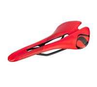 Zymoplas Bike Seat Light-weight Waterproof Breathable Hollow Out Cycling Fittings Comfortable Bikes Cushion Bicycle Saddle, Red-black
