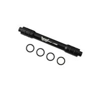 Zymoplas Bike Thru Axle Adapter Professional Front Wheel Hub High Hardness Conversion Shaft Quick Release Adapter Rubber Rings, Black
